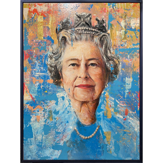 Queen Elizabeth 2 - Original Mixed Media Painting