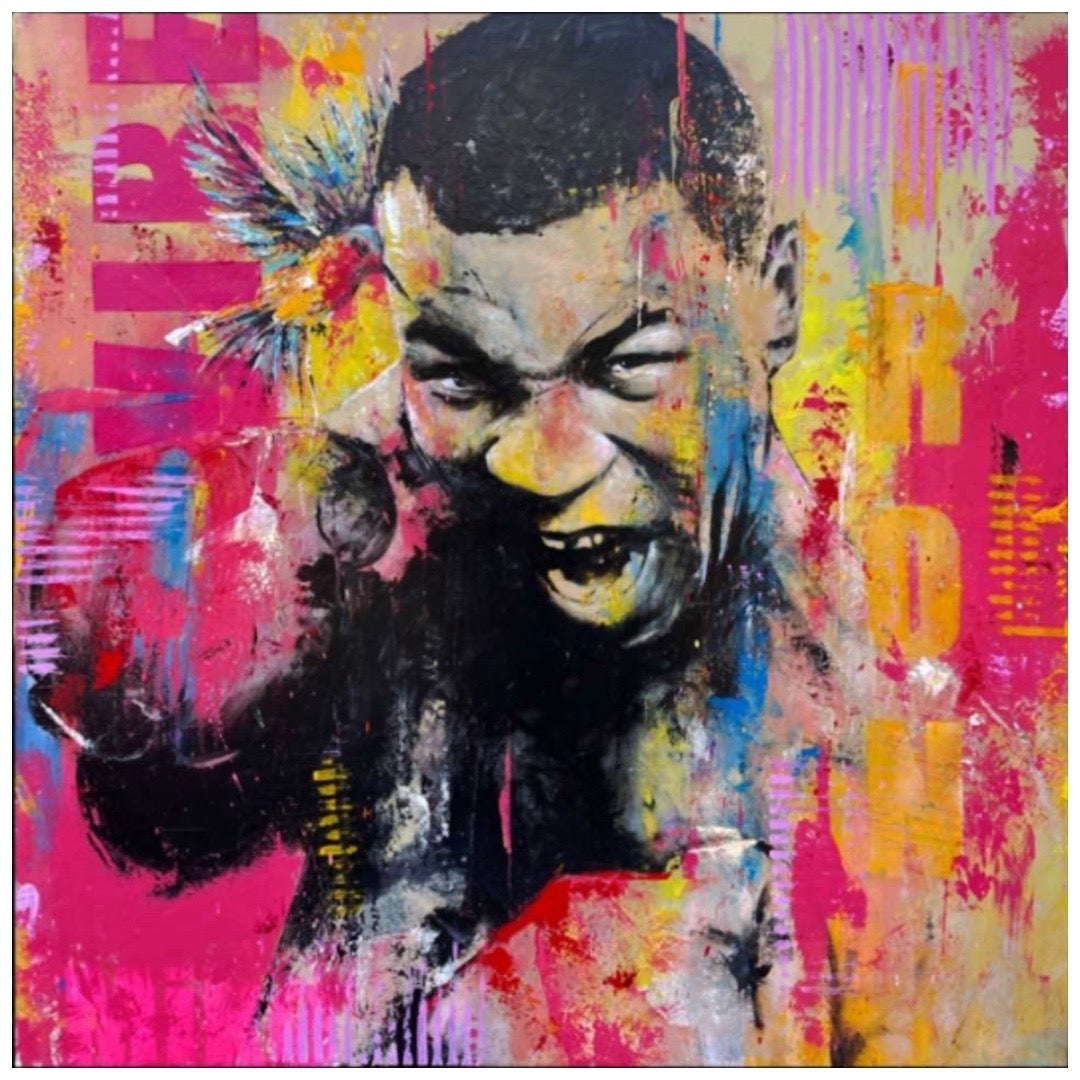 Iron Mike - Original Mixed Media Painting